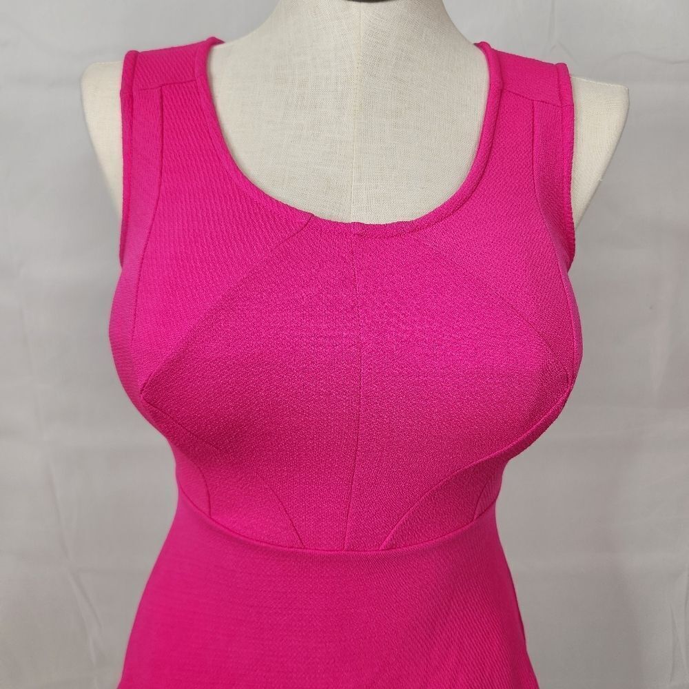 GB Gianni Bini Magenta Hot Pink Sleeveless Fit & Flare Skater Dress Sz S - Picture 2 of 10